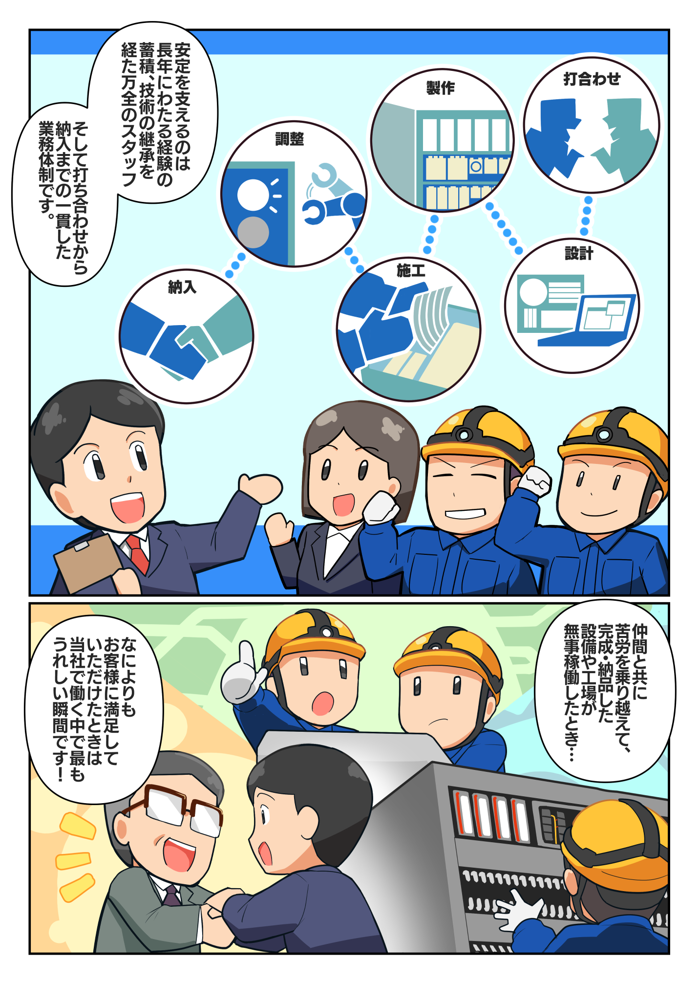 漫画でみる長江電機